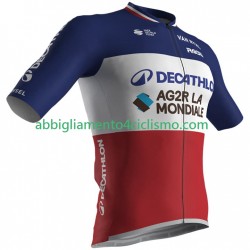 Uomo Maglia Ciclismo Maniche Corte AG2R La Mondiale 2024 N002