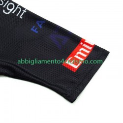 Uomo Completo Maglie e Salopette Uae Emirates 2024 Black