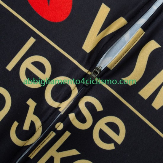 Uomo Completo Maglie e Salopette Visma Lease A Bike 2024 Black
