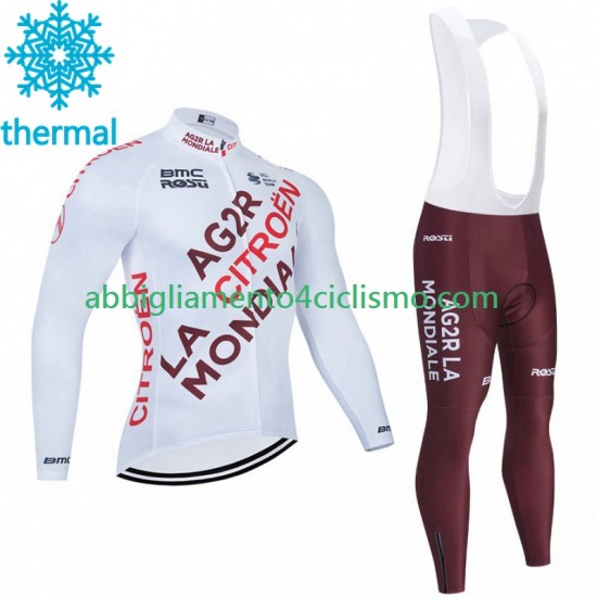 Uomo Invernale Completo Maglie e Calzamaglia con bretelle Ag2R La Mondiale 2023