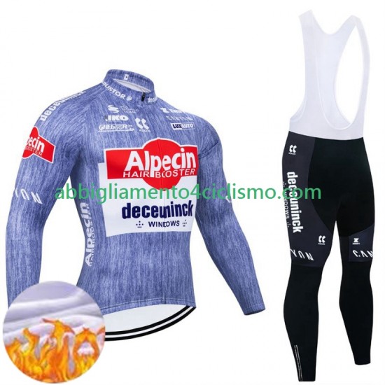 Uomo Invernale Completo Maglie e Calzamaglia con bretelle Alpecin Deceuninck 2024