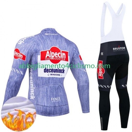 Uomo Invernale Completo Maglie e Calzamaglia con bretelle Alpecin Deceuninck 2024