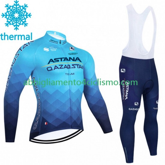 Uomo Invernale Completo Maglie e Calzamaglia con bretelle Astana Qazaqstan 2023