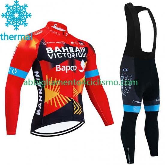 Uomo Invernale Completo Maglie e Calzamaglia con bretelle Bahrain Victorious 2023