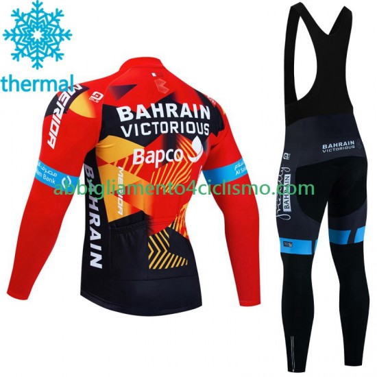 Uomo Invernale Completo Maglie e Calzamaglia con bretelle Bahrain Victorious 2023