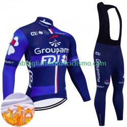 Uomo Invernale Completo Maglie e Calzamaglia con bretelle Fdj Groupama 2024