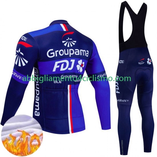 Uomo Invernale Completo Maglie e Calzamaglia con bretelle Fdj Groupama 2024