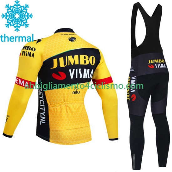 Uomo Invernale Completo Maglie e Calzamaglia con bretelle Jumbo Visma 2023