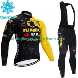 Uomo Invernale Completo Maglie e Calzamaglia con bretelle Jumbo Visma Tdf Velodrome 2023