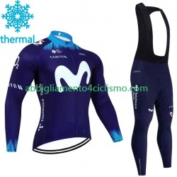 Uomo Invernale Completo Maglie e Calzamaglia con bretelle Movistar 2023