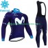 Uomo Invernale Completo Maglie e Calzamaglia con bretelle Movistar 2023