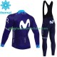 Uomo Invernale Completo Maglie e Calzamaglia con bretelle Movistar 2023
