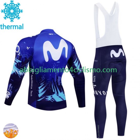 Uomo Invernale Completo Maglie e Calzamaglia con bretelle Movistar 2024