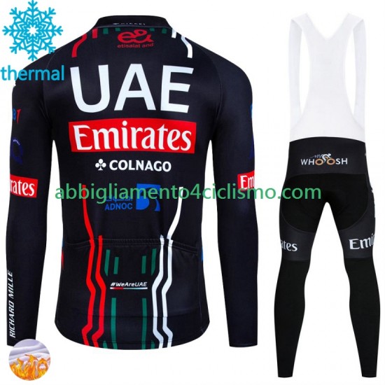 Uomo Invernale Completo Maglie e Calzamaglia con bretelle Uae Emirates 2024 N001