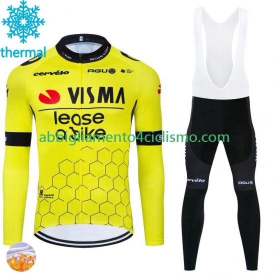 Uomo Invernale Completo Maglie e Calzamaglia con bretelle Visma Lease A Bike 2024