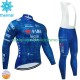 Uomo Invernale Completo Maglie e Calzamaglia con bretelle Visma Lease A Bike Tdf 2024 Blanc