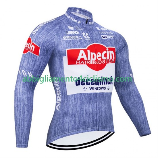 Uomo Maglia Ciclismo Maniche Lunghe Alpecin Deceuninck 2024