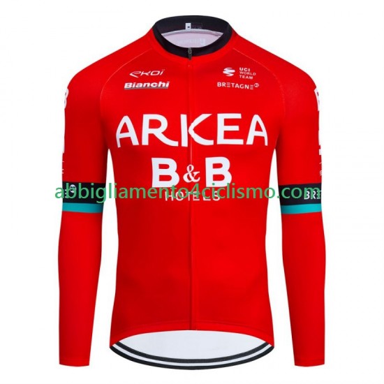 Uomo Maglia Ciclismo Maniche Lunghe Arkea Bb Hotels 2024