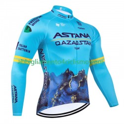 Uomo Maglia Ciclismo Maniche Lunghe Astana Qazaqstan 2024 N001