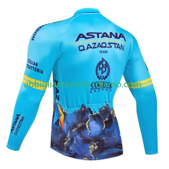 Uomo Maglia Ciclismo Maniche Lunghe Astana Qazaqstan 2024 N001
