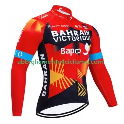 Uomo Maglia Ciclismo Maniche Lunghe Bahrain Victorious 2023