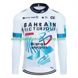 Uomo Maglia Ciclismo Maniche Lunghe Bahrain Victorious 2024