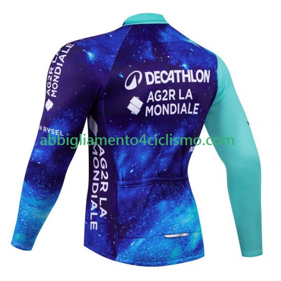 Uomo Maglia Ciclismo Maniche Lunghe Decathlon Ag2R 2024 N001