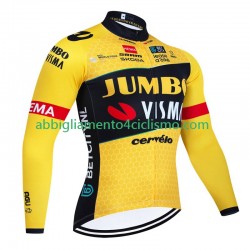 Uomo Maglia Ciclismo Maniche Lunghe Jumbo Visma 2023