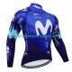 Uomo Maglia Ciclismo Maniche Lunghe Movistar 2024