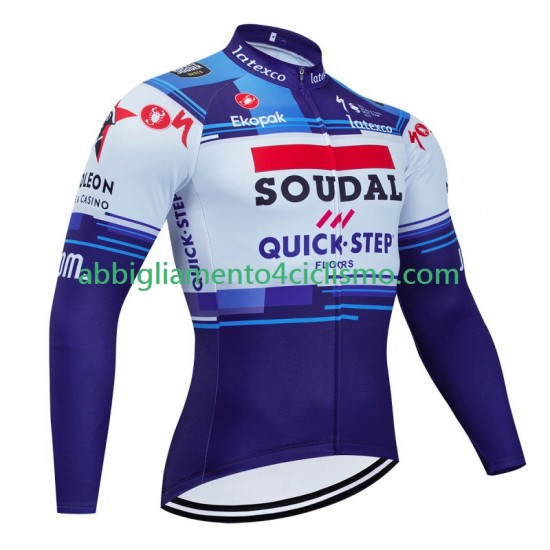 Uomo Maglia Ciclismo Maniche Lunghe Soudal Quickstep 2023