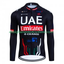 Uomo Maglia Ciclismo Maniche Lunghe Uae Emirates 2024 N001