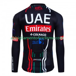 Uomo Maglia Ciclismo Maniche Lunghe Uae Emirates 2024 N001