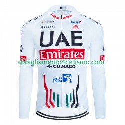 Uomo Maglia Ciclismo Maniche Lunghe Uae Emirates 2024