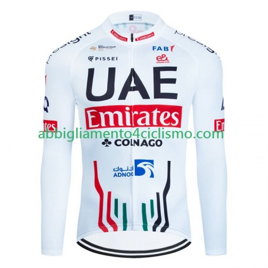 Uomo Maglia Ciclismo Maniche Lunghe Uae Emirates 2024