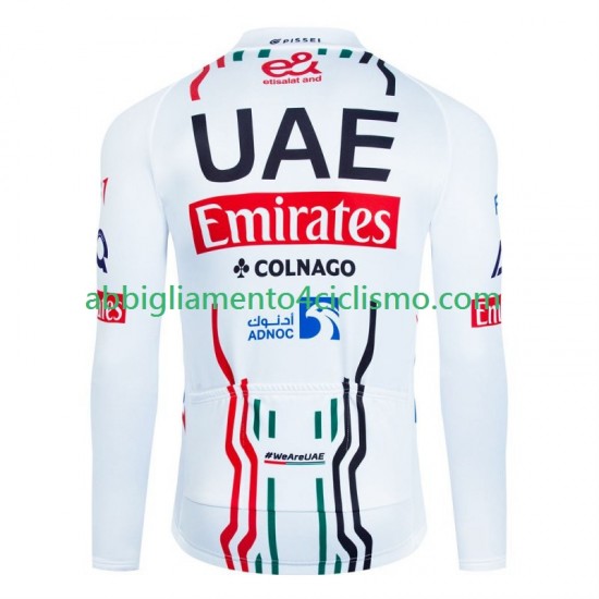 Uomo Maglia Ciclismo Maniche Lunghe Uae Emirates 2024