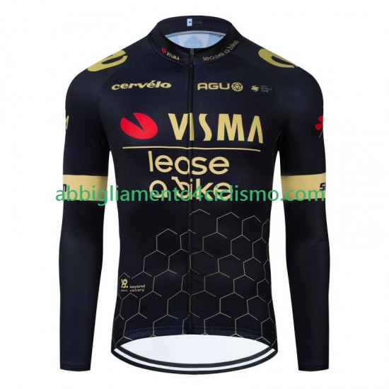 Uomo Maglia Ciclismo Maniche Lunghe Visma Lease A Bike 2024 N001