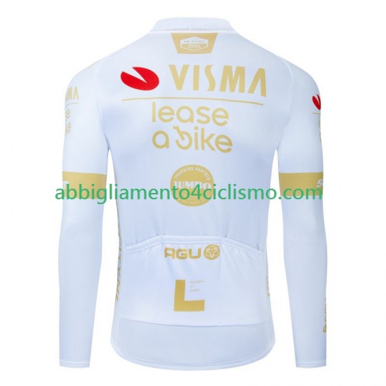 Uomo Maglia Ciclismo Maniche Lunghe Visma Lease A Bike 2024 N002