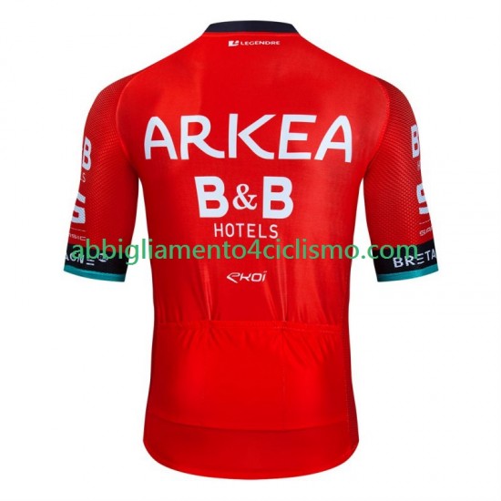 Uomo Maglia Ciclismo Maniche Corte Arkea Bb Hotels 2024