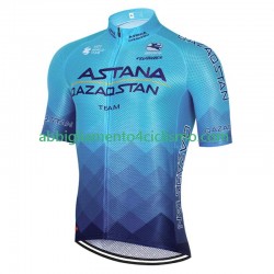 Uomo Maglia Ciclismo Maniche Corte Astana Qazaqstan 2023