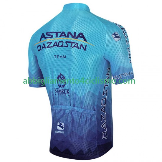 Uomo Maglia Ciclismo Maniche Corte Astana Qazaqstan 2023