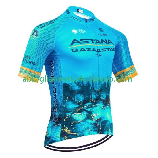 Uomo Maglia Ciclismo Maniche Corte Astana Qazaqstan 2024 N001