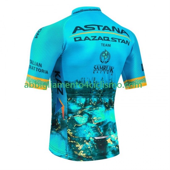 Uomo Maglia Ciclismo Maniche Corte Astana Qazaqstan 2024 N001
