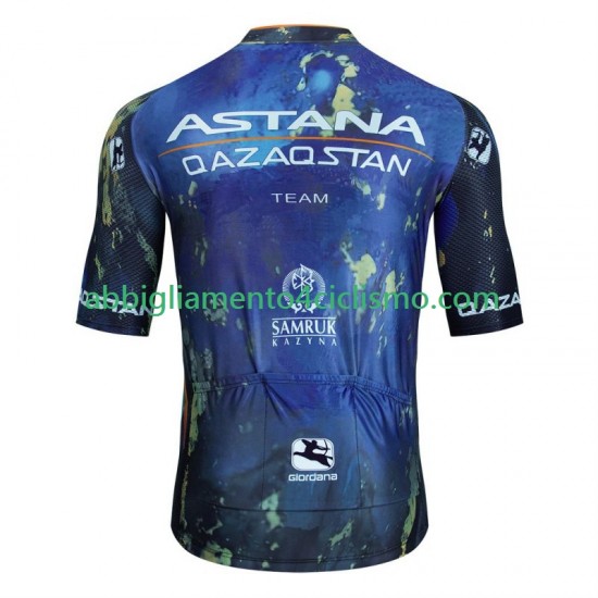 Uomo Maglia Ciclismo Maniche Corte Astana Qazaqstan 2024