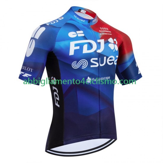 Uomo Maglia Ciclismo Maniche Corte Fdj Suez 2024