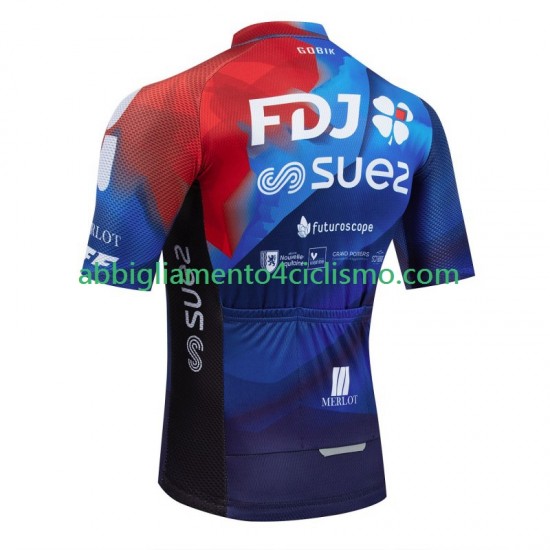 Uomo Maglia Ciclismo Maniche Corte Fdj Suez 2024