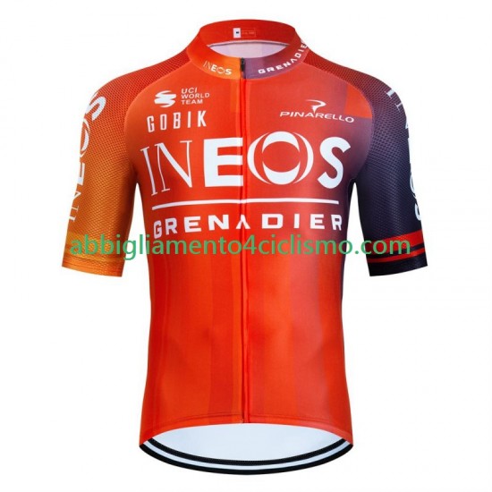 Uomo Maglia Ciclismo Maniche Corte Ineos Grenadier 2024