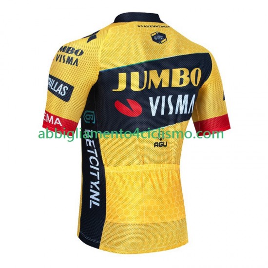 Uomo Maglia Ciclismo Maniche Corte Jumbo Visma 2023