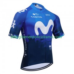 Uomo Maglia Ciclismo Maniche Corte Movistar 2024