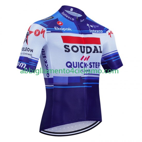 Uomo Maglia Ciclismo Maniche Corte Soudal Quickstep 2023