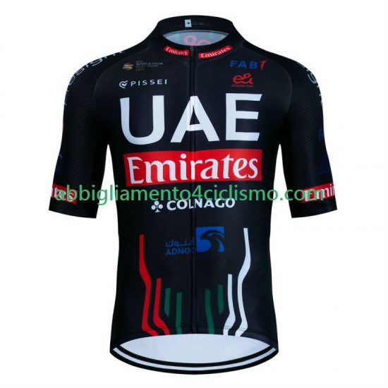Uomo Maglia Ciclismo Maniche Corte Uae Emirates 2024 N001